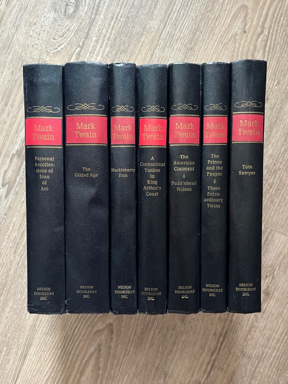 Mark Twain Hardcover Classic Book Set Nelson Doubleday Inc